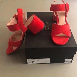 Penny Sandal red suede